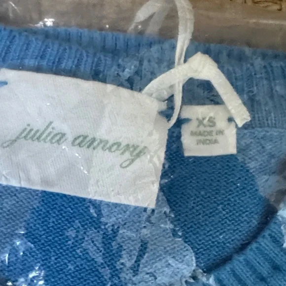 Julia Amory Cornflower Blue Tippi Sleeveless Knit Top - Picture 4 of 7